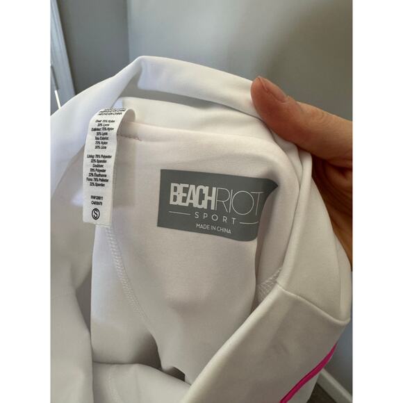 Beach Riot Winnie Wrap Front Skirt in Strawberry White/Pink SZ S - Picture 9 of 10